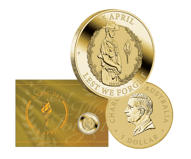 ANZAC Day 2025 $1 Coin in Card