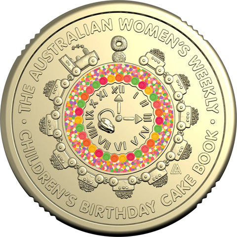 Australian Women’s Weekly Children’s Birthday Cake Book 2025 $2 two dollar coloured Coin