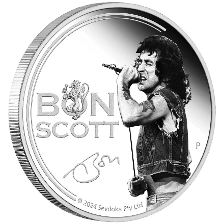 2024 Bon Scott 1oz Silver Proof Coin