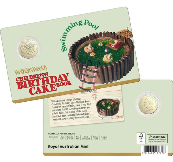 2025 $1 The Australian Women's Weekly Children's Birthday Cake Book Coin Set of