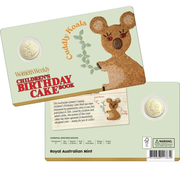 2025 $1 The Australian Women's Weekly Children's Birthday Cake Book Coin Set of