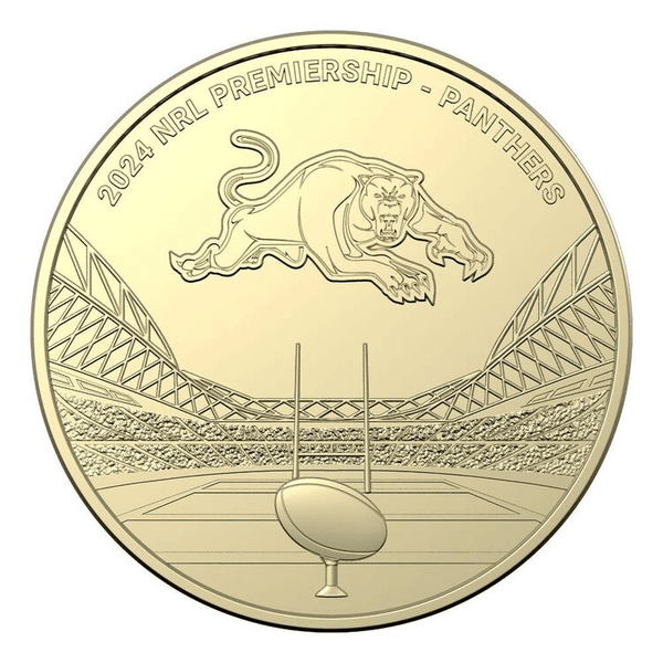 2024 NRL Penrith Panthers $1 Team Coin in Card