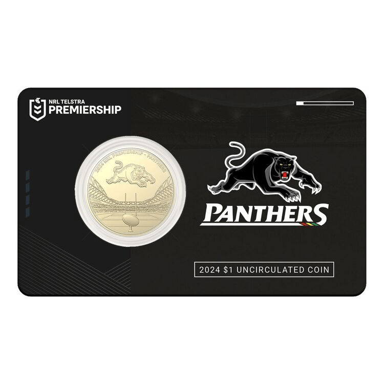 2024 NRL Penrith Panthers $1 Team Coin in Card – Aussie Coins Direct