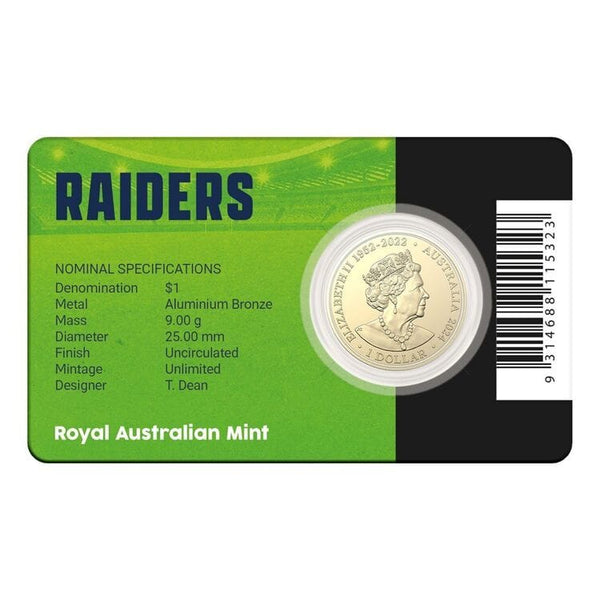 2024 NRL Canberra Raiders $1 Team Coin in Card