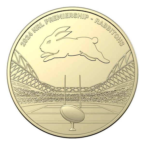 2024 NRL South Sydney Rabbitohs $1 Team Coin in Card