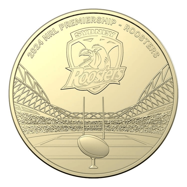 2024 NRL Sydney Roosters $1 Team Coin in Card