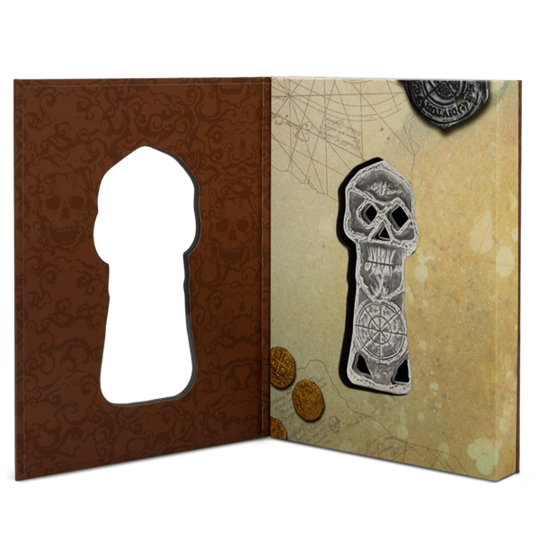 2025 THE GOONIES - COPPER BONES SKELETON KEY 2OZ SILVER COIN