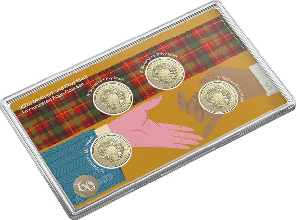 2026 $1 Mintmark and Privy Mark Uncirculated 4-Coin Set - 60th Anniversary of Decimal Currency