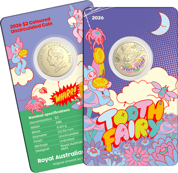 2026 Tooth Fairy $2 Uncirculated Coin in Card