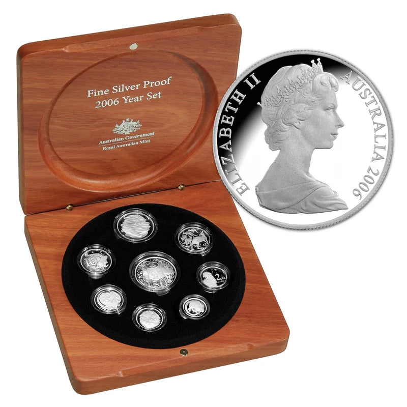 2006 Fine Silver Proof Coin Set Decimal Currency