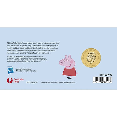 2026 $1 Peppa Pig Coin & Stamp Cover PNC (PM)