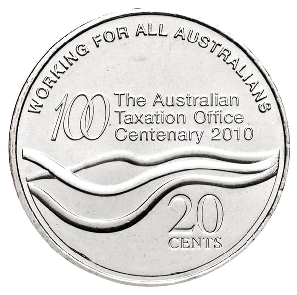 2010 20c The Australian Taxation Office - Centenary Carded Coin