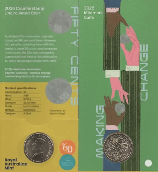2026 $1 60th Anniversary of Decimal Currency - Australia Map Counterstamp