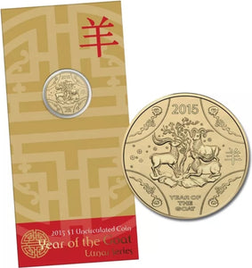 2015 Lunar Year of the Goat Lunar Series $1 Uncirculated