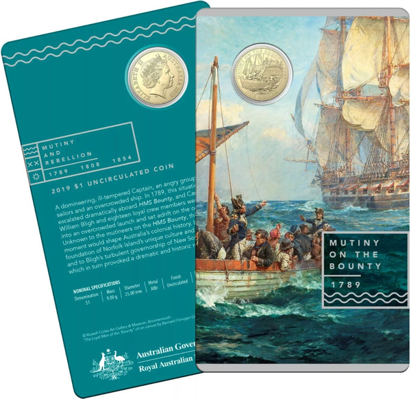Mutiny & Rebellion - Mutiny on board 2019 $1 Unc Coin Card