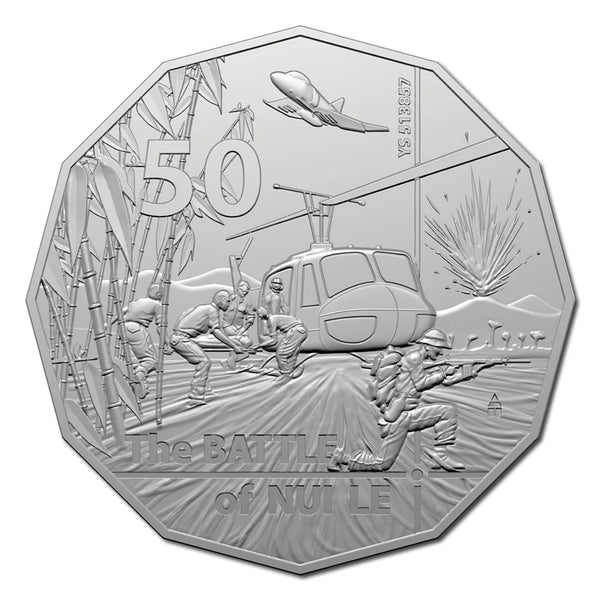 2021 50th Anniversary Of The Battle of Nui Le 50c Unc Coin - in card