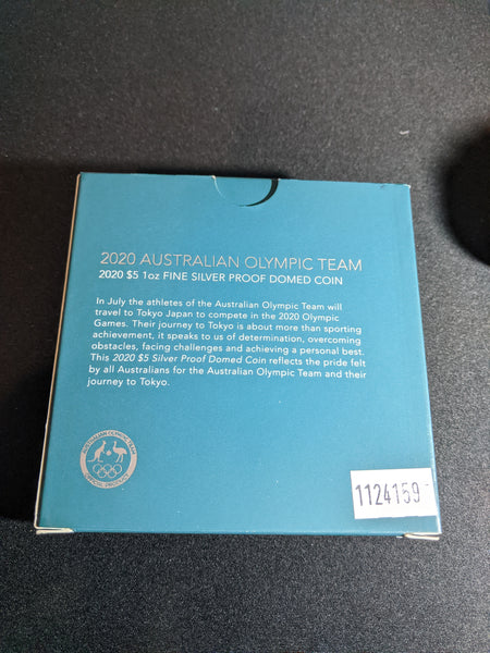 2020 $5 1oz Silver Proof Coin. Australian Olympic Team PRE OWNED