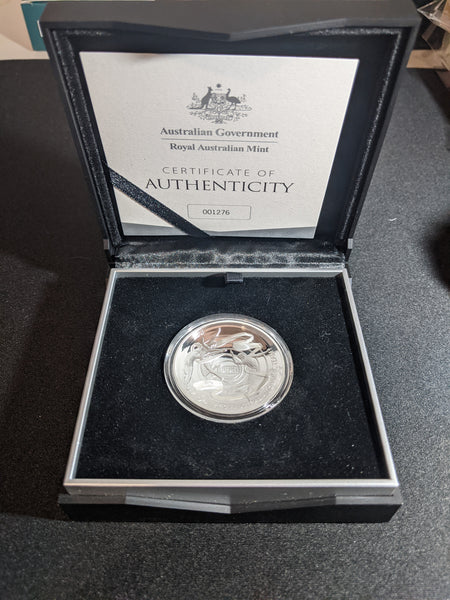 2020 $5 1oz Silver Proof Coin. Australian Olympic Team PRE OWNED