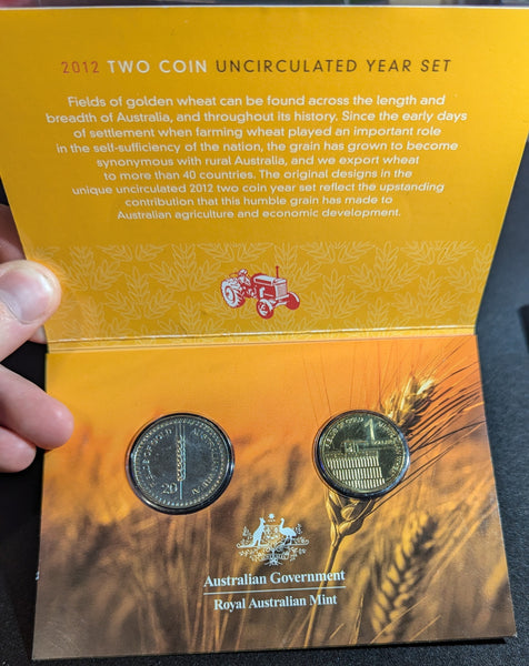 Australia 2012 Two Coin Mint Set Australian Wheat - Fields of Gold