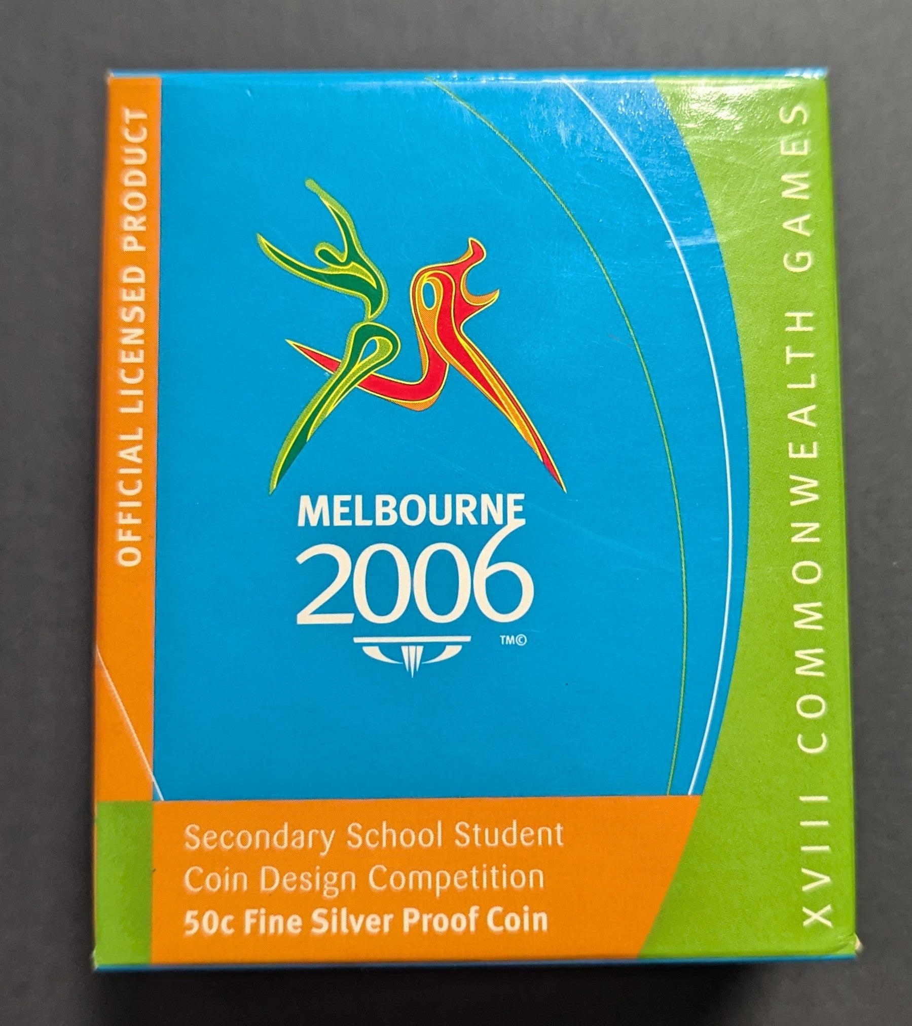 2006 Proof Silver 50 cent Melbourne Commonwealth Games Student Design