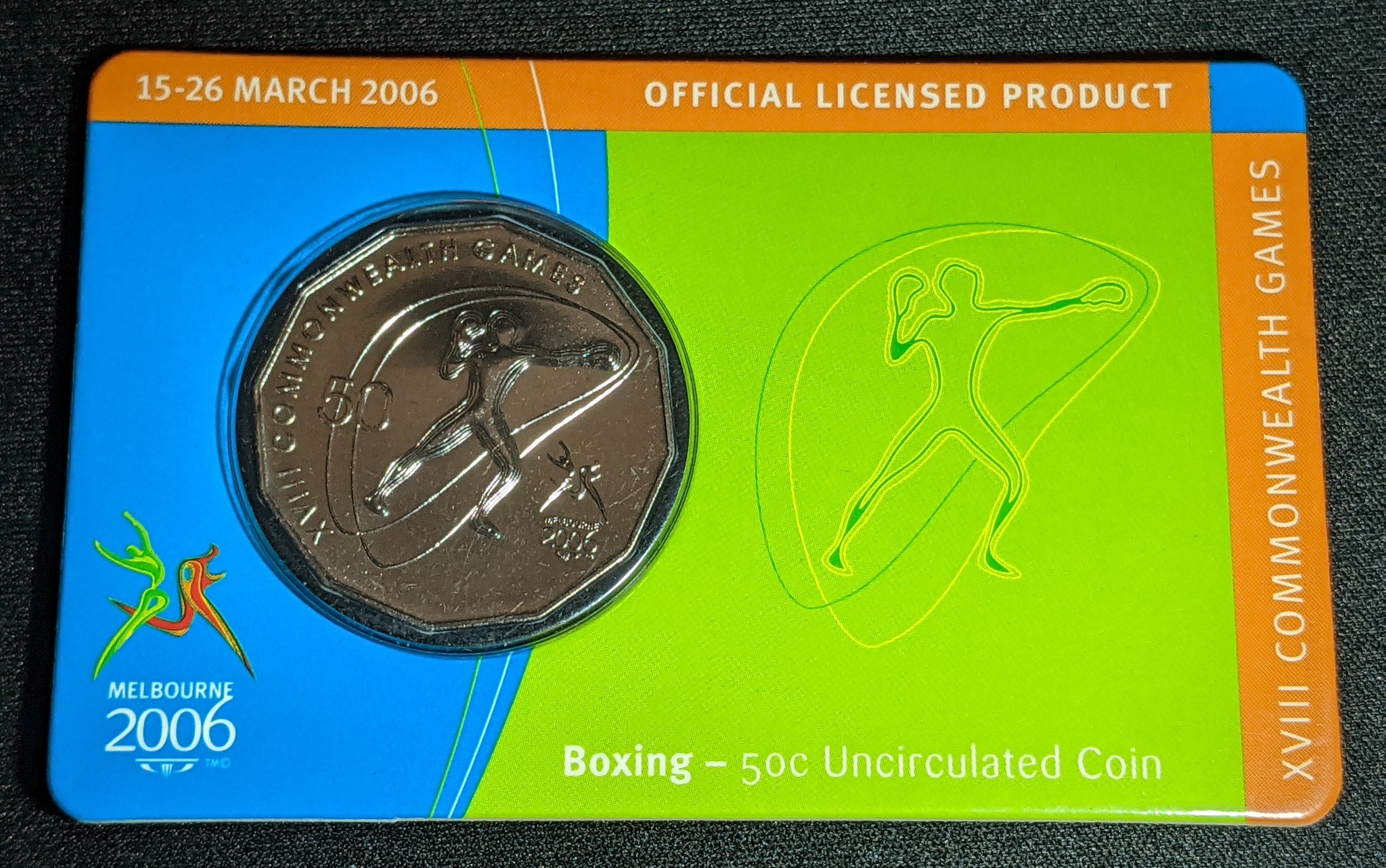 2006 50c Commonwealth Games - Boxing Carded UNC