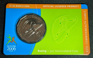 2006 50c Commonwealth Games - Boxing Carded UNC