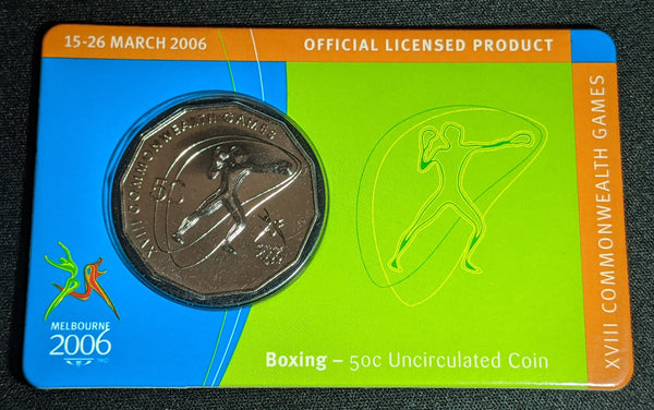 2006 50c Commonwealth Games - Boxing Carded UNC