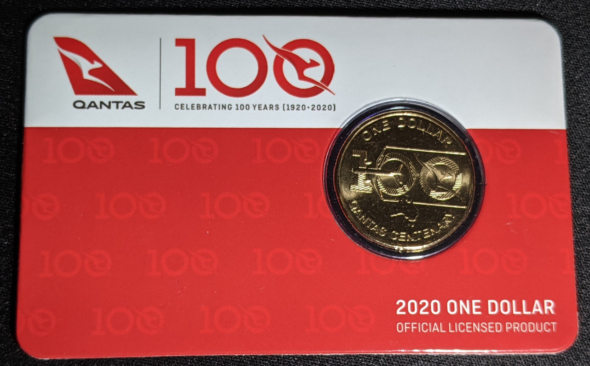 2020 1 Dollar Unc Coin 100 Years of Qantas