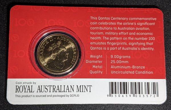 2020 1 Dollar Unc Coin 100 Years of Qantas