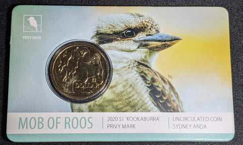 2020 Kangaroo Privy mark New South Wales Kookaburra ($1) One Dollar Australian Decimal Coin ANDA Sydney Coin Show Issue