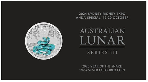 ANDA Sydney 2024 Perth Mint - 1/4oz 25 cent Coloured Snake