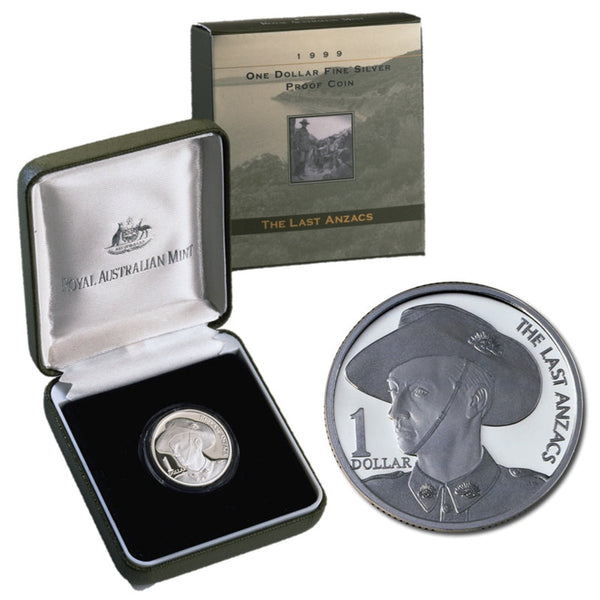 1999 $1 Silver Proof Coin The Last Anzac