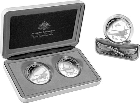 Australia 2008 Masterpieces in Silver – Flying Through Time Aviation Series 2 Coin Set