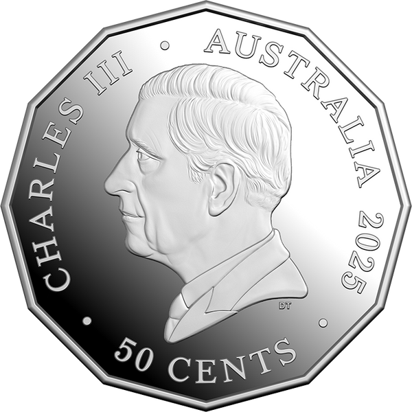 Christmas Festive Florals 2025 50c Coloured Fine Silver Proof Coin