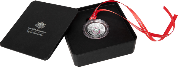 Christmas Festive Florals 2025 50c Coloured Fine Silver Proof Coin