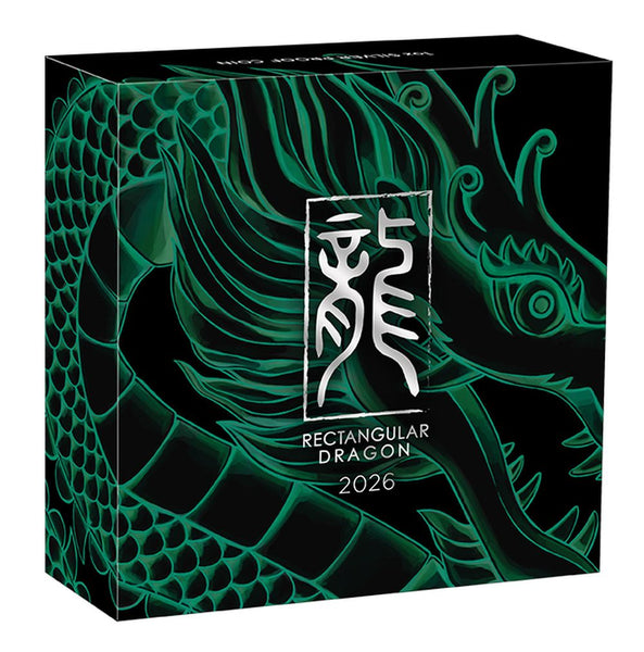 Dragon 2026 $1 1oz Silver Proof Rectangle Coin