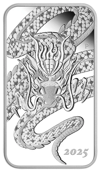 2025 Dragon 1oz Silver Proof Rectangular Coin