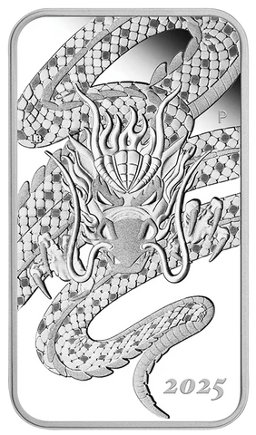 2025 Dragon 1oz Silver Proof Rectangular Coin