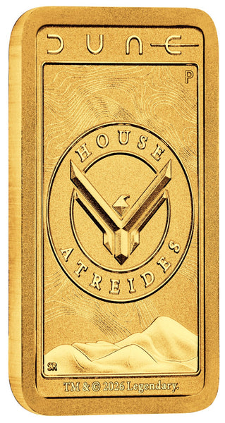 Dune – House Atreides 2026 1g Gold Minted Bar