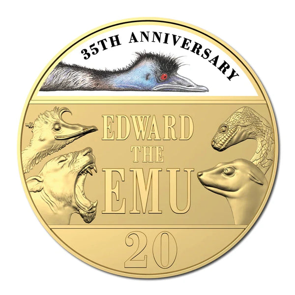 2023 20c 35th Anniversary of Edward the Emu Gold-Plated Deluxe Ed Book