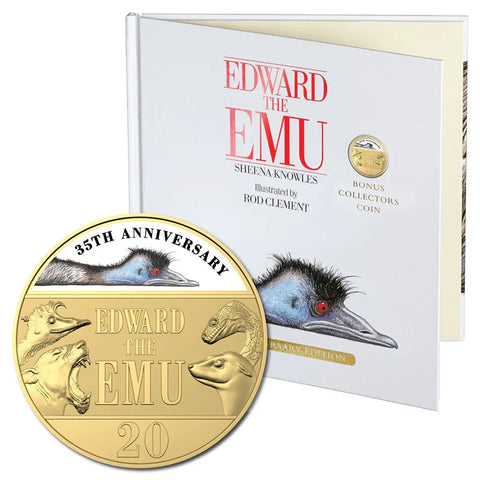 2023 20c 35th Anniversary of Edward the Emu Gold-Plated Deluxe Ed Book
