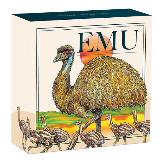 2026 1oz Australian Emu Silver Coloured Coin