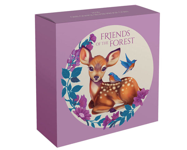 Friends of the Forest 2026 silver proof coin - presentation box