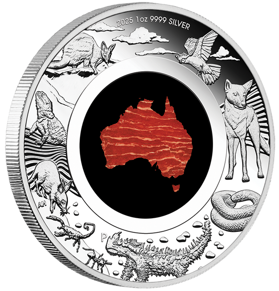 Great Southern Land Desert 2025 1oz Silver Proof Jasper Coin