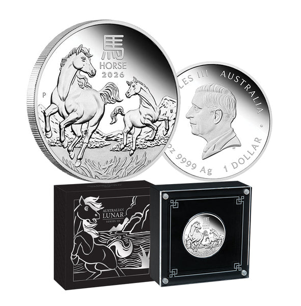 Australian Lunar Series III 2026 Year of the Horse 1oz Silver Proof Coin