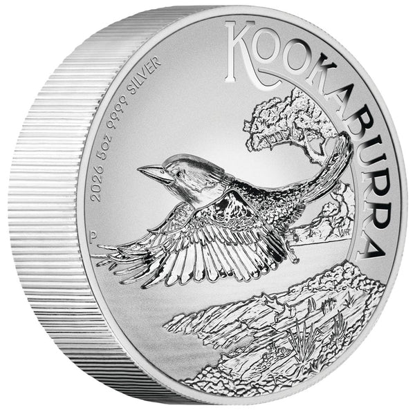 Australian Kookaburra 2026 $8 5oz Silver Incused Coin