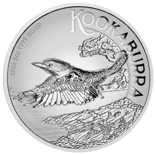 Australian Kookaburra 2026 $8 5oz Silver Incused Coin