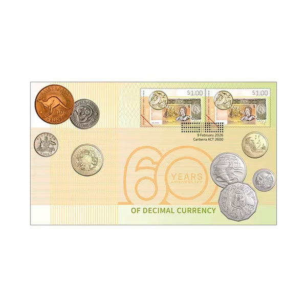 2026 60th Anniversary of Decimal Currency Postal Numismatic Cover (PNC)