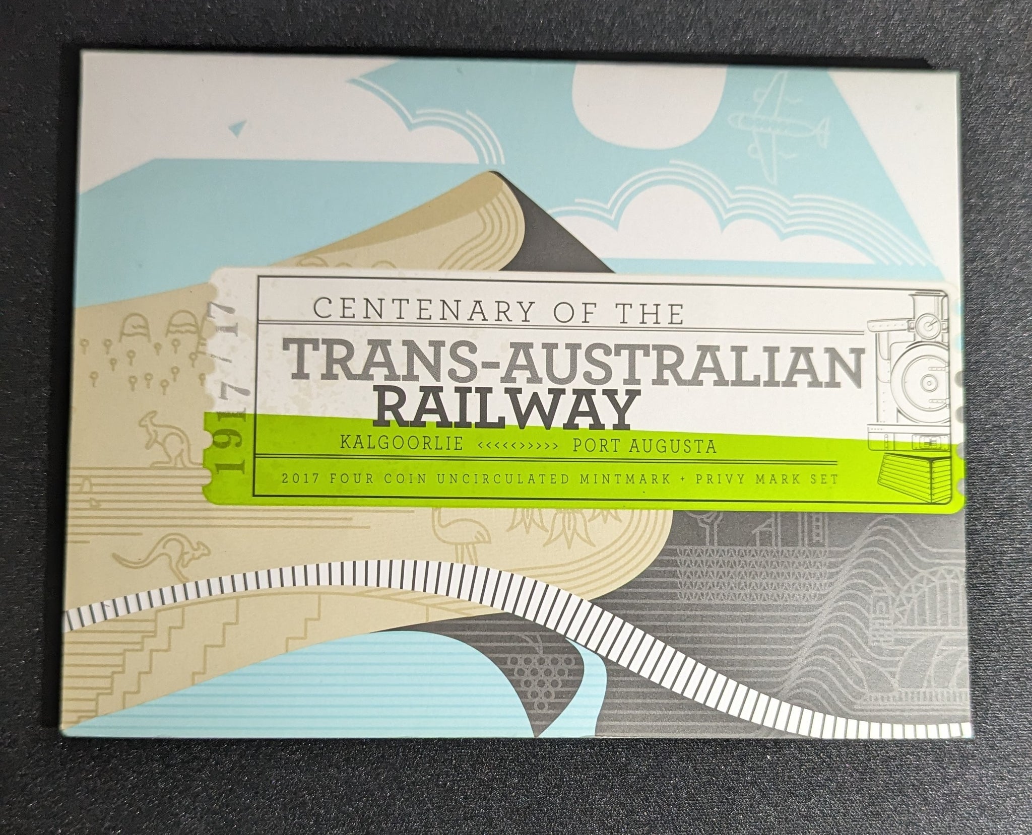 2017 Trans-Australian Railway Four Coin Mintmark  Privy Mark Set