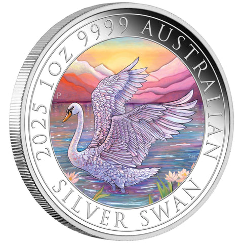 2025 The Australian Silver Swan 1oz Silver Coloured Coin